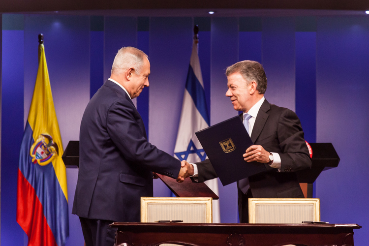 PM Netanyahu y presidente Santos